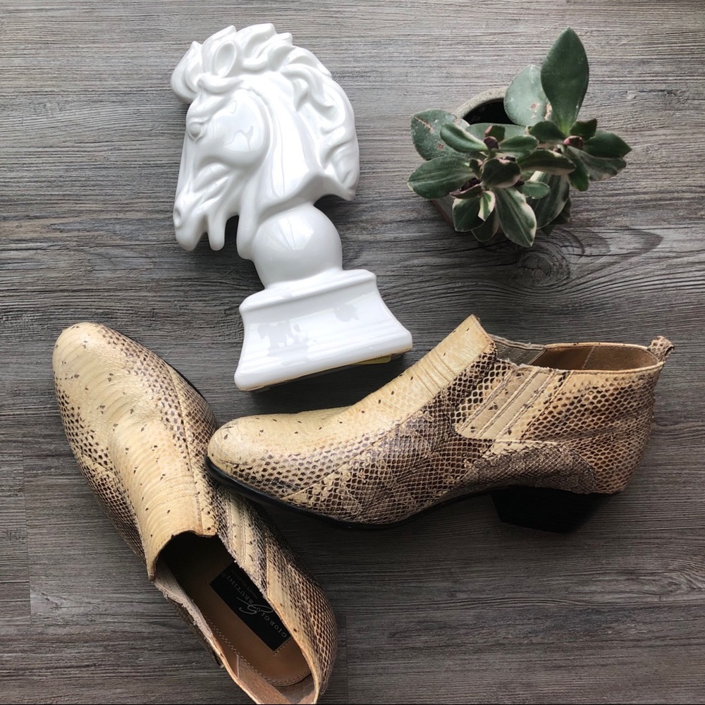 Giorgio Brutini snakeskin ankle boots Mens Sz 12M